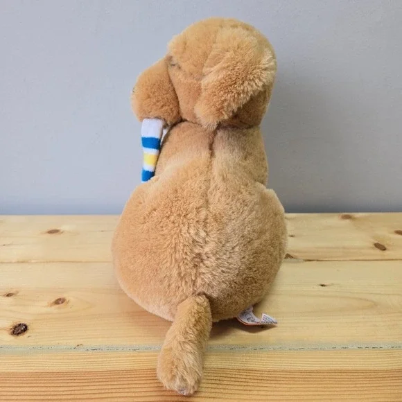 Vintage Dakin Soft Classics Yellow Lab Puppy Plush Dog with Sock 1980s - Picture 5 of 12